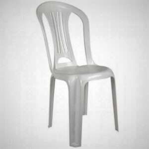Cadeira Bistro em Plastico Branco Metalurgica Mor
